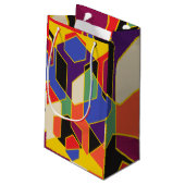 Bauhaus Hexagons Kleine Geschenktüte (Rückseite Schrägansicht)