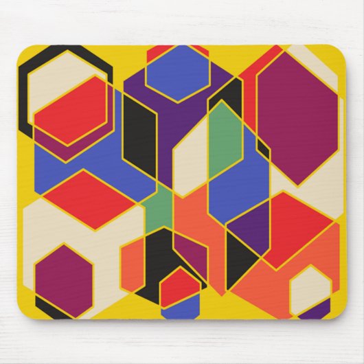 Bauhaus Hexagons Mousepad (Vorne)