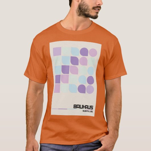 Bauhaus Hommage Moderne Galerie Abstrakte Farbenpr T-Shirt (Vorderseite)