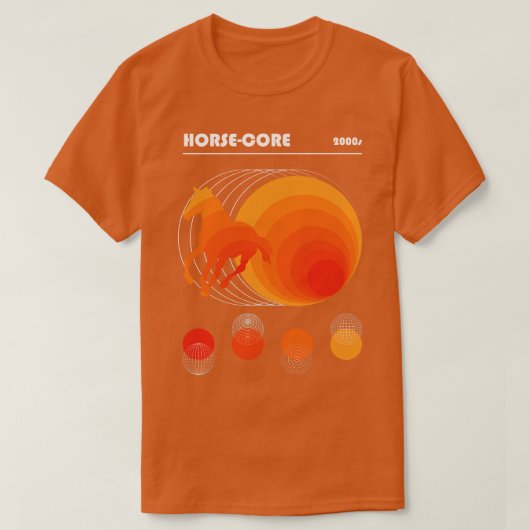 Bauhaus Horse Core Orange T-Shirt (Design vorne)