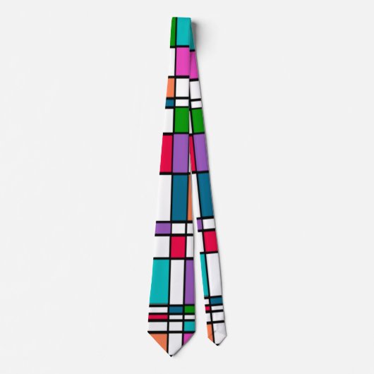 Bauhaus in Blume Power Colors Krawatte (Vorderseite)