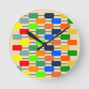 Bauhaus Inspired Runde Wanduhr