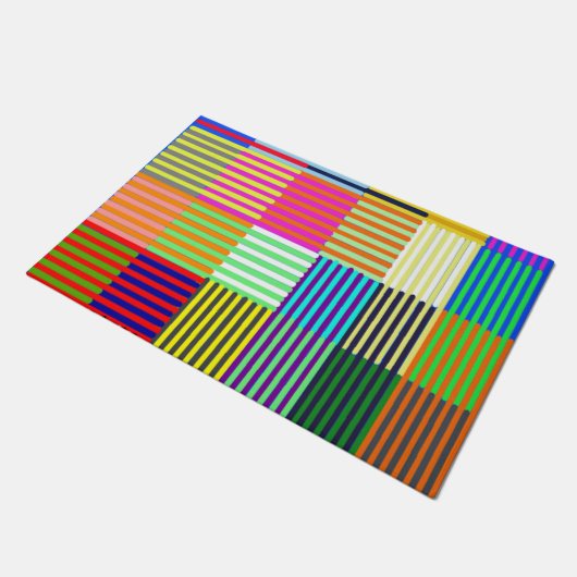 Bauhaus Inspiriert Optik Fußmatte (Schrägansicht)