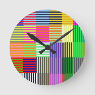 Bauhaus Inspiriert Optik Runde Wanduhr
