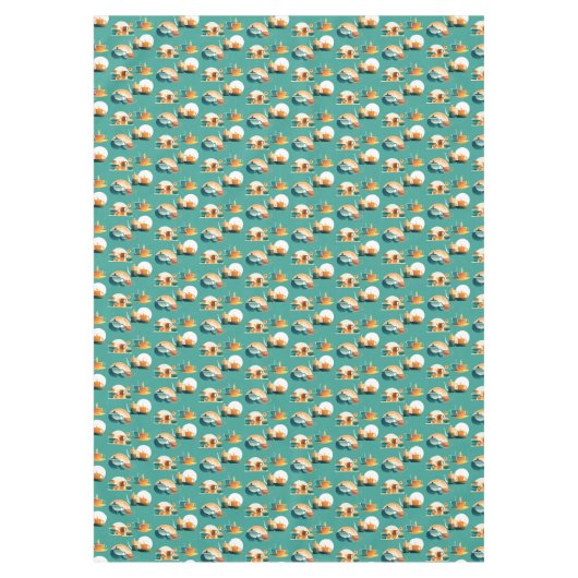 Bauhaus Inspiriert Retro-Kaffee Tischdecke (Vorderseite)