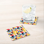 Bauhaus Inspiriert zeitgenössisches Mittelalter Rechteckiger Pappuntersetzer (Vor Ort)