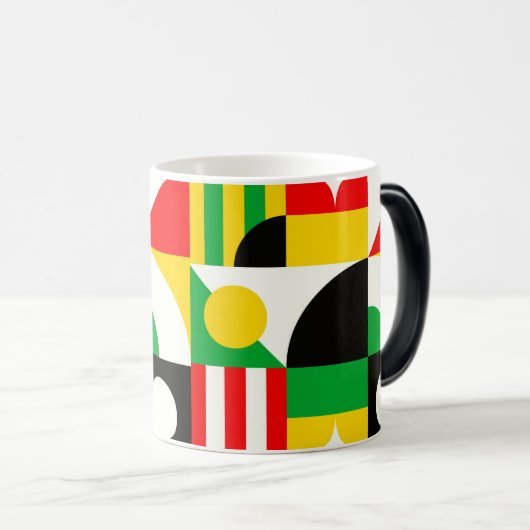 Bauhaus Inspirierte Abstrakte Tasse (VorderseiteRechts)