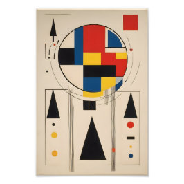 Bauhaus-Inspirierte geometrische Minimalistische K Fotodruck