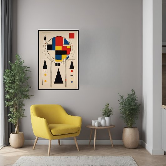 Bauhaus-Inspirierte geometrische Minimalistische K Poster