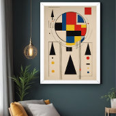 Bauhaus-Inspirierte geometrische Minimalistische K Poster