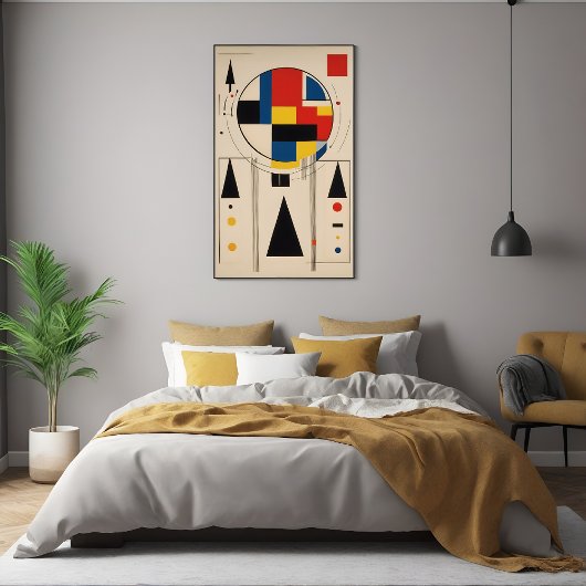 Bauhaus-Inspirierte geometrische Minimalistische K Poster