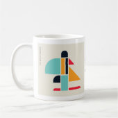 Bauhaus-inspirierte Illustration - Baum Kaffeetasse (Links)