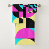 Bauhaus Inspiriertes geometrisches Muster Badetuch Badhandtuch Set (Insitu)