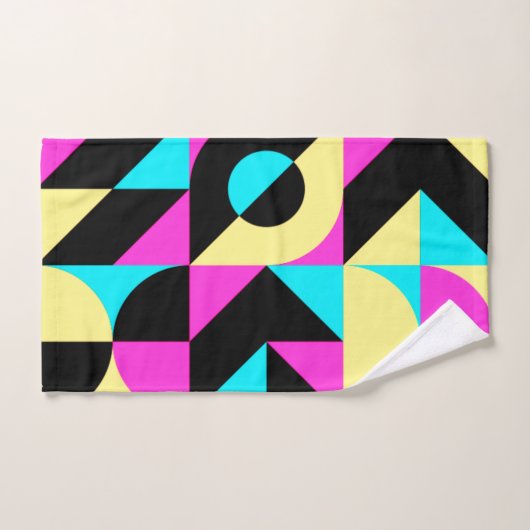 Bauhaus Inspiriertes geometrisches Muster Badetuch Badhandtuch Set (Handtuch)