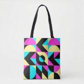 Bauhaus Inspiriertes geometrisches Muster Tasche (Vorderseite)