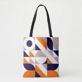Bauhaus Inspiriertes geometrisches Muster Tasche (Vorderseite)