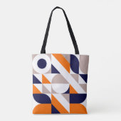 Bauhaus Inspiriertes geometrisches Muster Tasche (Rückseite)