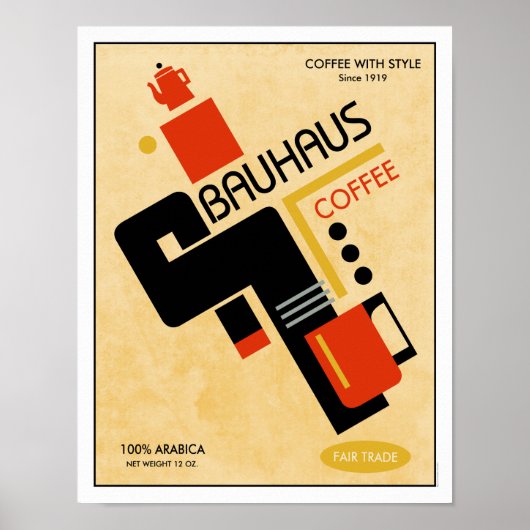 Bauhaus-Kaffee Poster (Vorne)