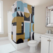 Bauhaus-Kompositionskunst aus abstrakten Epochen Duschvorhang (Beispiel)