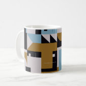 Bauhaus-Kompositionskunst aus abstrakten Epochen Kaffeetasse (Vorderseite Links)