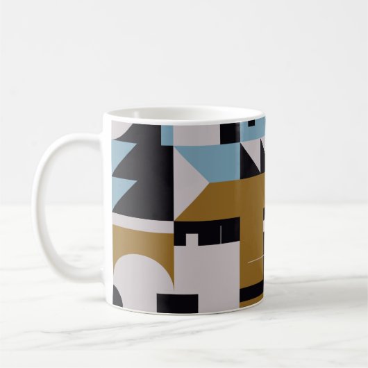 Bauhaus-Kompositionskunst aus abstrakten Epochen Kaffeetasse (Links)