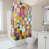 Bauhaus-Kompositionskunst aus Vintagen Teilen Duschvorhang (Beispiel)