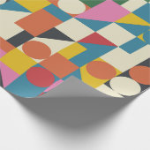 Bauhaus-Kompositionskunst aus Vintagen Teilen Geschenkpapier (Ecke)