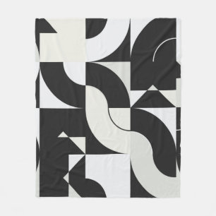 Bauhaus-Kompositionskunstwerk aus abstrakten Eleme Fleecedecke
