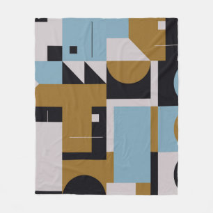 Bauhaus-Kompositionskunstwerk aus abstrakten Eleme Fleecedecke