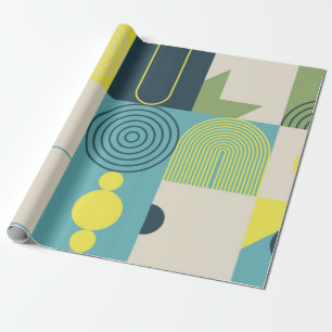 Bauhaus-Kompositionskunstwerk aus abstrakten Eleme Geschenkpapier