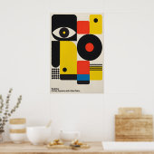 Bauhaus-Kunstposter Mittelalterliche Moderne Geome Poster (Küche)