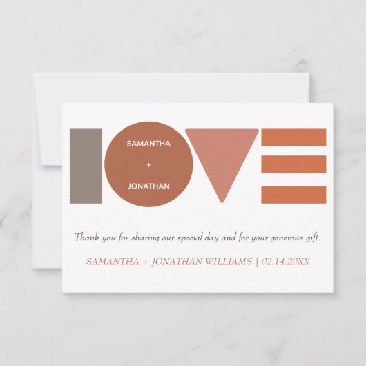 Bauhaus-Liebe Dankeskarte (Vorderseite)