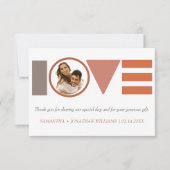 Bauhaus-Liebe Foto-Hochzeit Dankeskarte (Vorderseite)