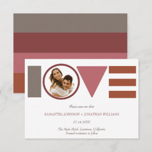 Bauhaus-Liebe Foto-Hochzeit Save The Date