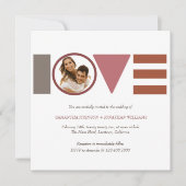 Bauhaus Liebe Streifenplatz Hochzeit Einladung (Vorderseite)