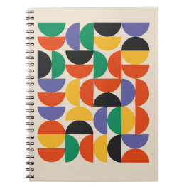 Bauhaus-Mid-Century-Mosaikmuster Notizblock