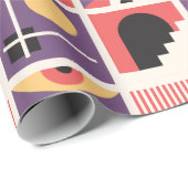 Bauhaus Mitte Jahrhundert Moderne Geschenkpapier (Rolleneckpunkt)