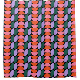 Bauhaus Mitte Jahrhundert Modernes geometrisches M Duschvorhang