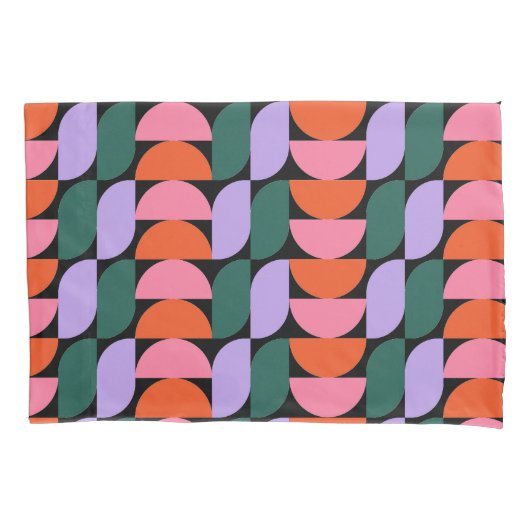 Bauhaus Mitte Jahrhundert Modernes geometrisches M Kissenbezug (Vorderseite)