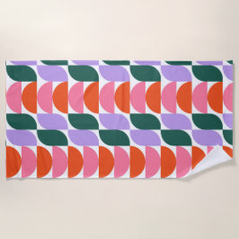 Bauhaus Mitte Jahrhundert Modernes geometrisches M Strandtuch