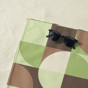 Bauhaus Mitte Jahrhundert Modernes Leaf und Baum M Strandtuch