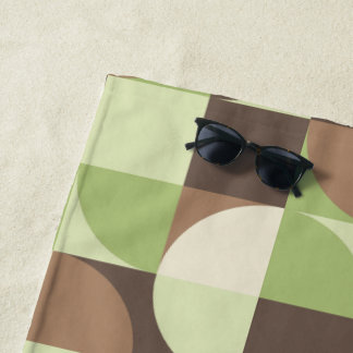 Bauhaus Mitte Jahrhundert Modernes Leaf und Baum M Strandtuch