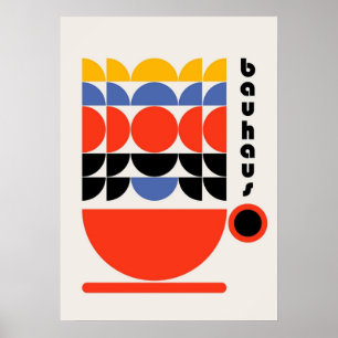 Bauhaus, modern, minimalistisch, geometrisch, abst poster