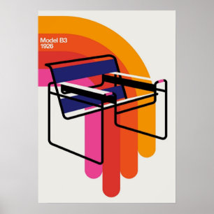 Bauhaus, modern, minimalistisch, geometrisch, abst poster