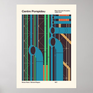 Bauhaus, modern, minimalistisch, geometrisch, abst poster
