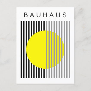 Bauhaus Moderne Kunst Gelbe Streifen Postkarte
