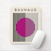 Bauhaus Moderne Kunst Lila Rundwege Mousepad (Mit Mouse)