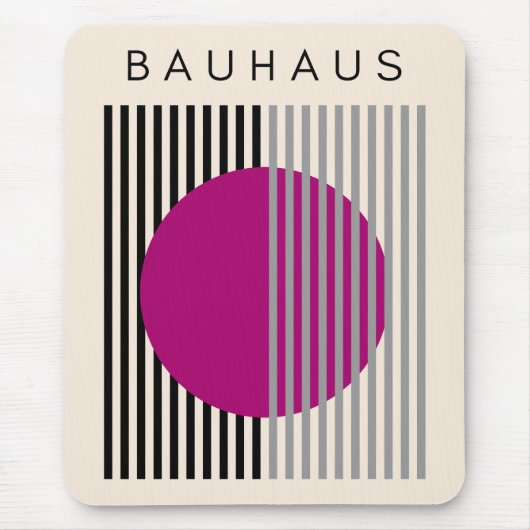 Bauhaus Moderne Kunst Lila Rundwege Mousepad (Vorne)