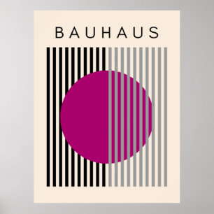 Bauhaus Moderne Kunst Lila Rundwege Poster