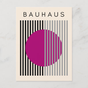 Bauhaus Moderne Kunst Lila Rundwege Postkarte
